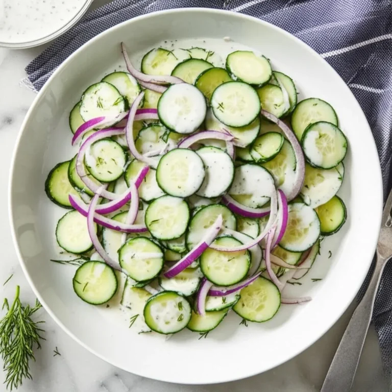 How to Make the Best Creamy Cucumber Salad (Just 5 Minutes!)